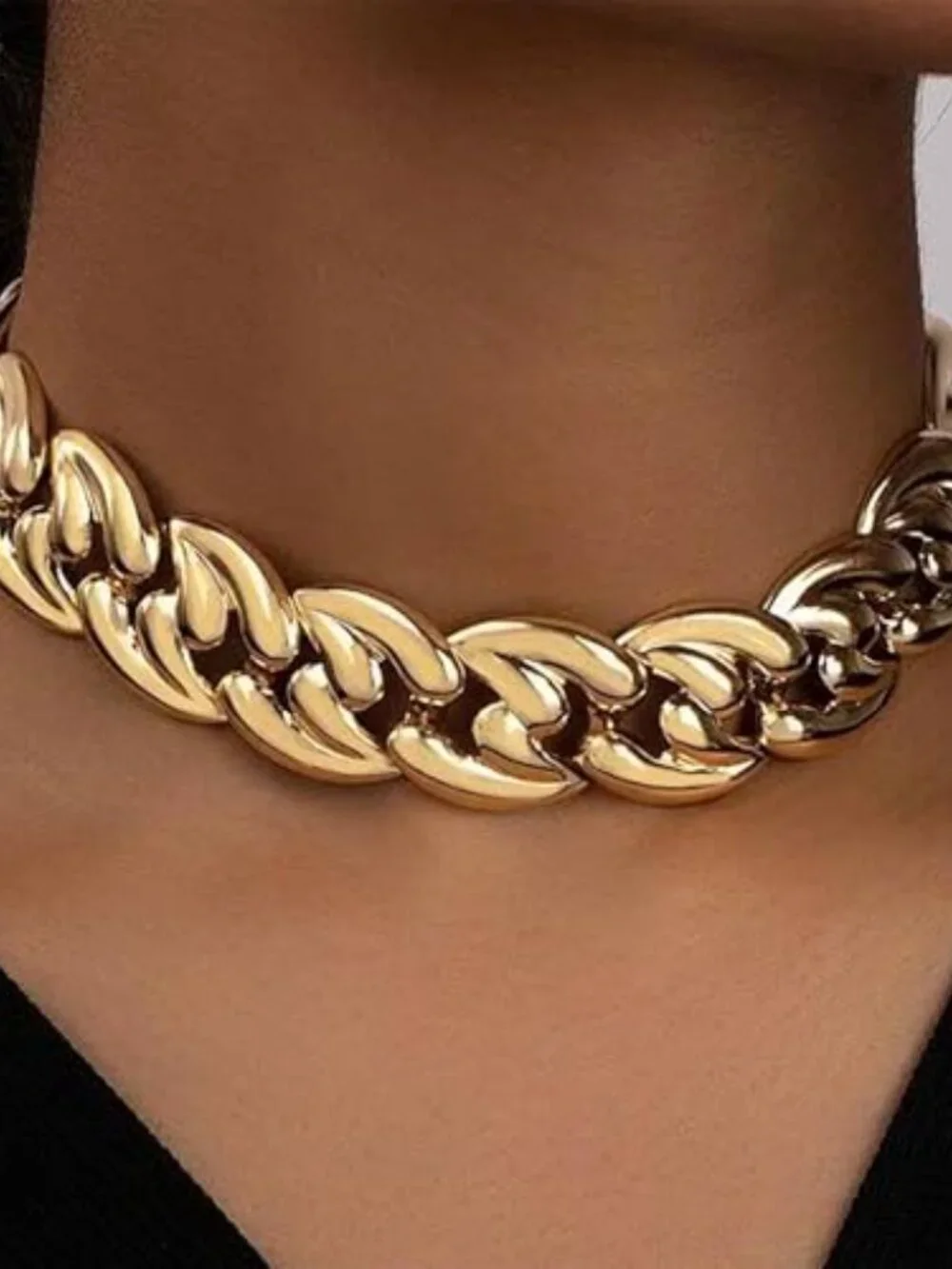New - Chunky Gold Necklace Silver Statement Necklace for‎ Women Dainty Gold